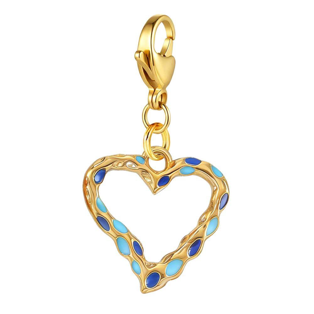 Heart-shaped lobster clasp pendant, DIY shoe pendant, bracelet, necklace, multi-functional accessory.