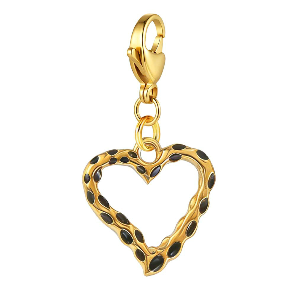Heart-shaped lobster clasp pendant, DIY shoe pendant, bracelet, necklace, multi-functional accessory.