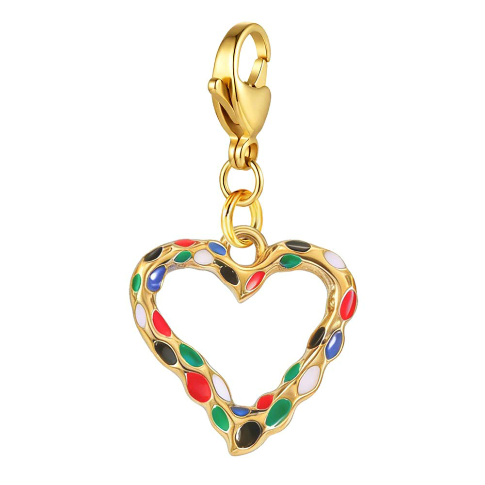 Heart-shaped lobster clasp pendant, DIY shoe pendant, bracelet, necklace, multi-functional accessory.