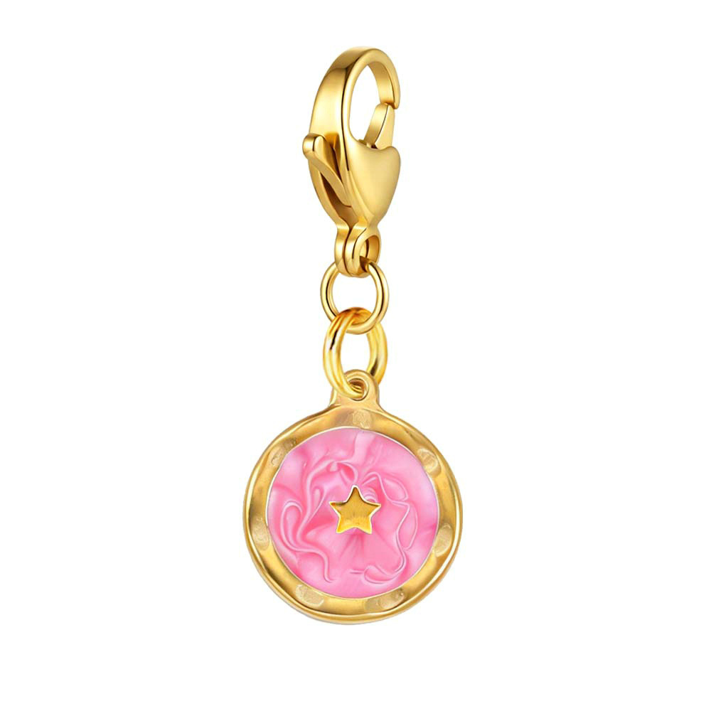 Round small pendant lobster buckle pendant, handmade DIY shoe pendant, bracelet and necklace accessories wholesale