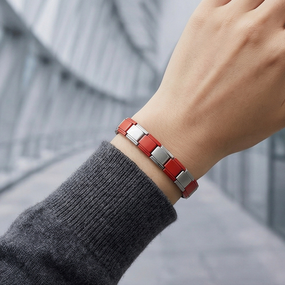 Multi-color combination minimalist basic stainless steel full chain DIY Italian modular bracelet basic chain wholesale
