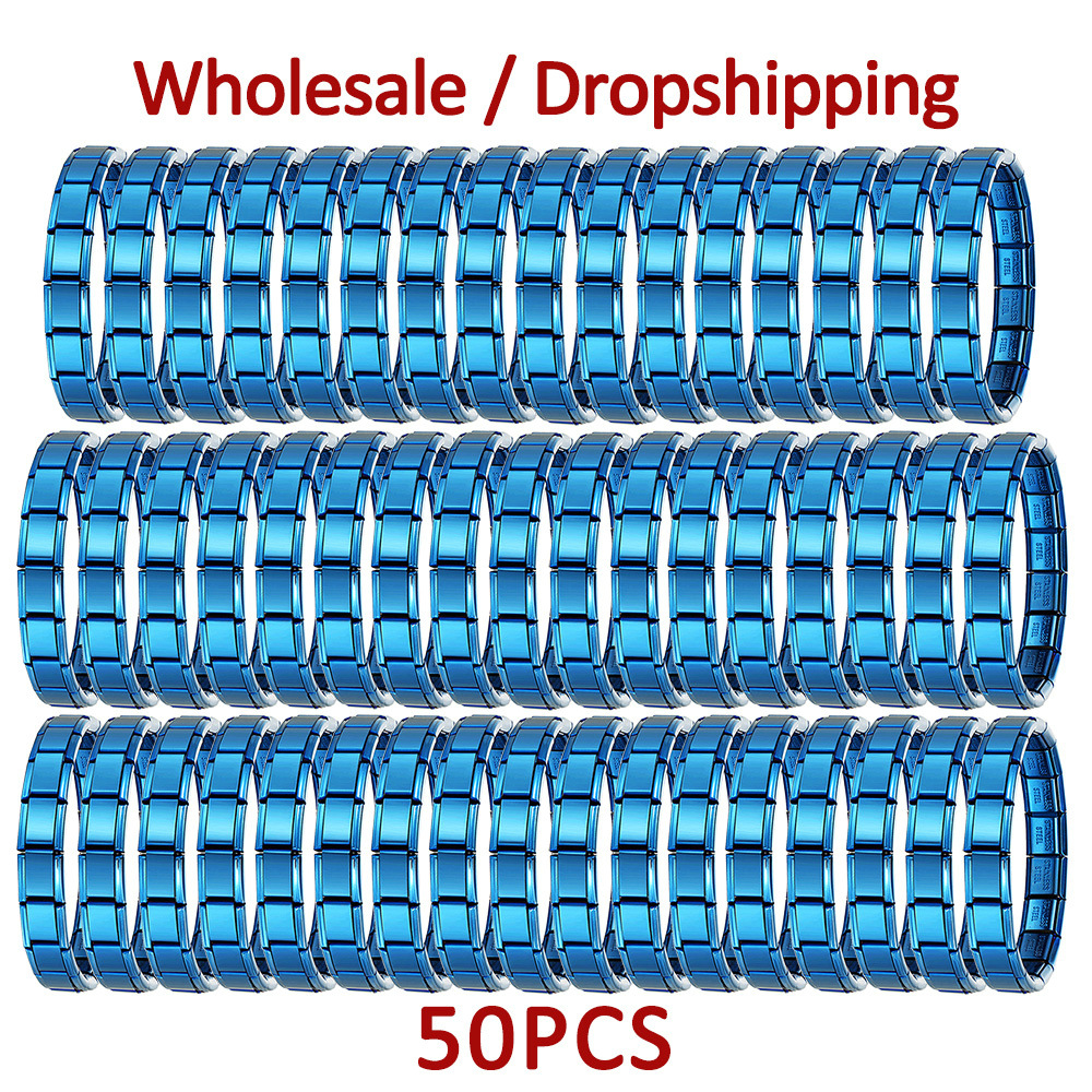 50-piece wholesale basic smooth Italian modular bracelet DIY stainless steel detachable watch strap chain