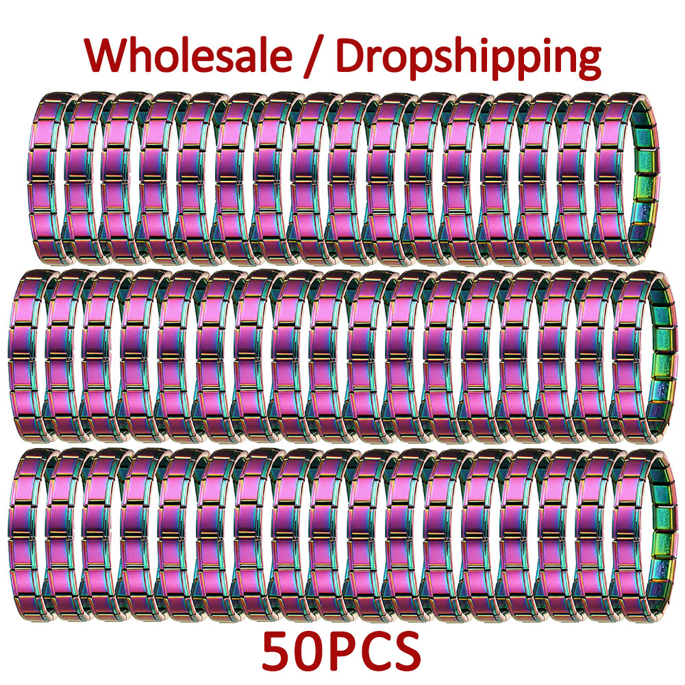50-piece wholesale basic smooth Italian modular bracelet DIY stainless steel detachable watch strap chain