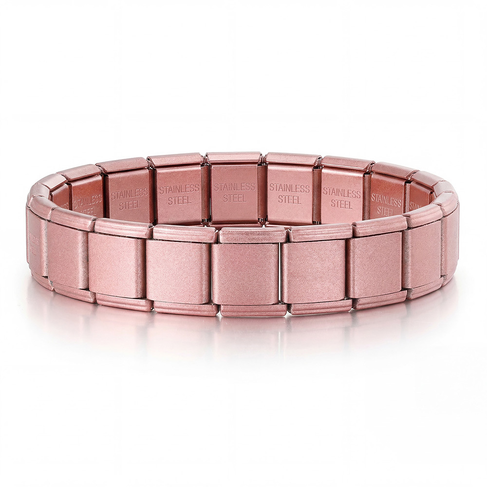 13mm wide stainless steel Italian modular bracelet, elastic DIY watch strap chain accessories, basic chain wholesale.