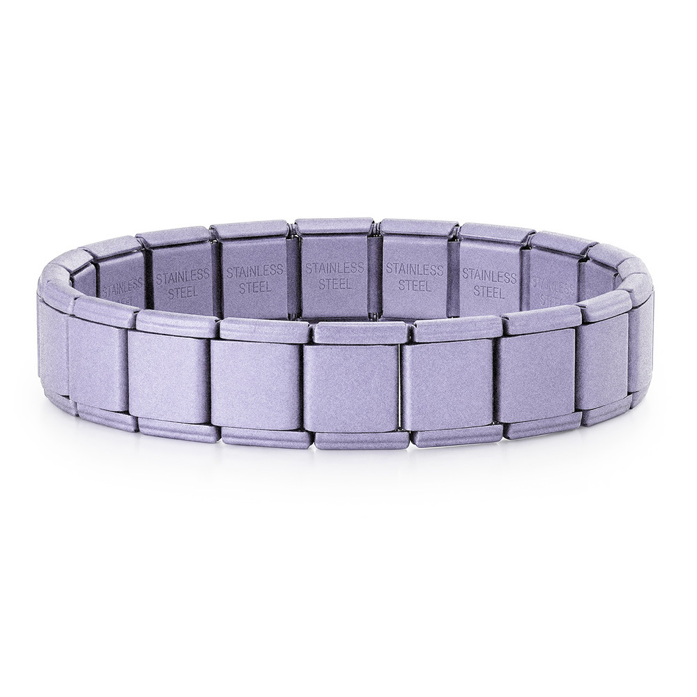 13mm wide stainless steel Italian modular bracelet, elastic DIY watch strap chain accessories, basic chain wholesale.