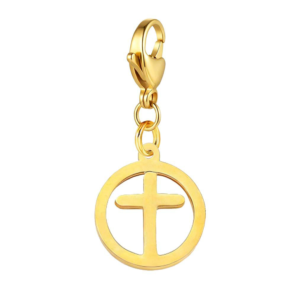 Gold and silver patterned lobster clasp small pendant, handmade DIY shoe pendant module, jewelry accessory wholesale.