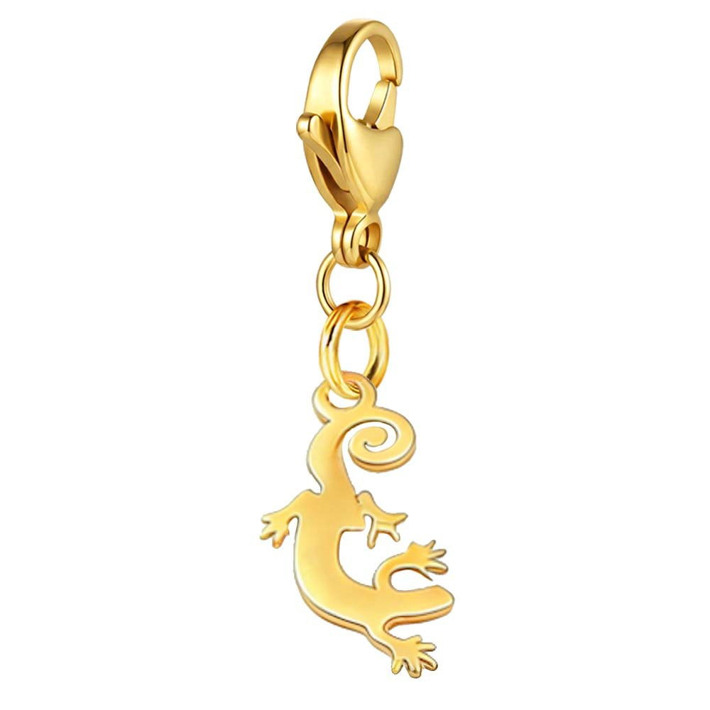 Gold and silver patterned lobster clasp small pendant, handmade DIY shoe pendant module, jewelry accessory wholesale.
