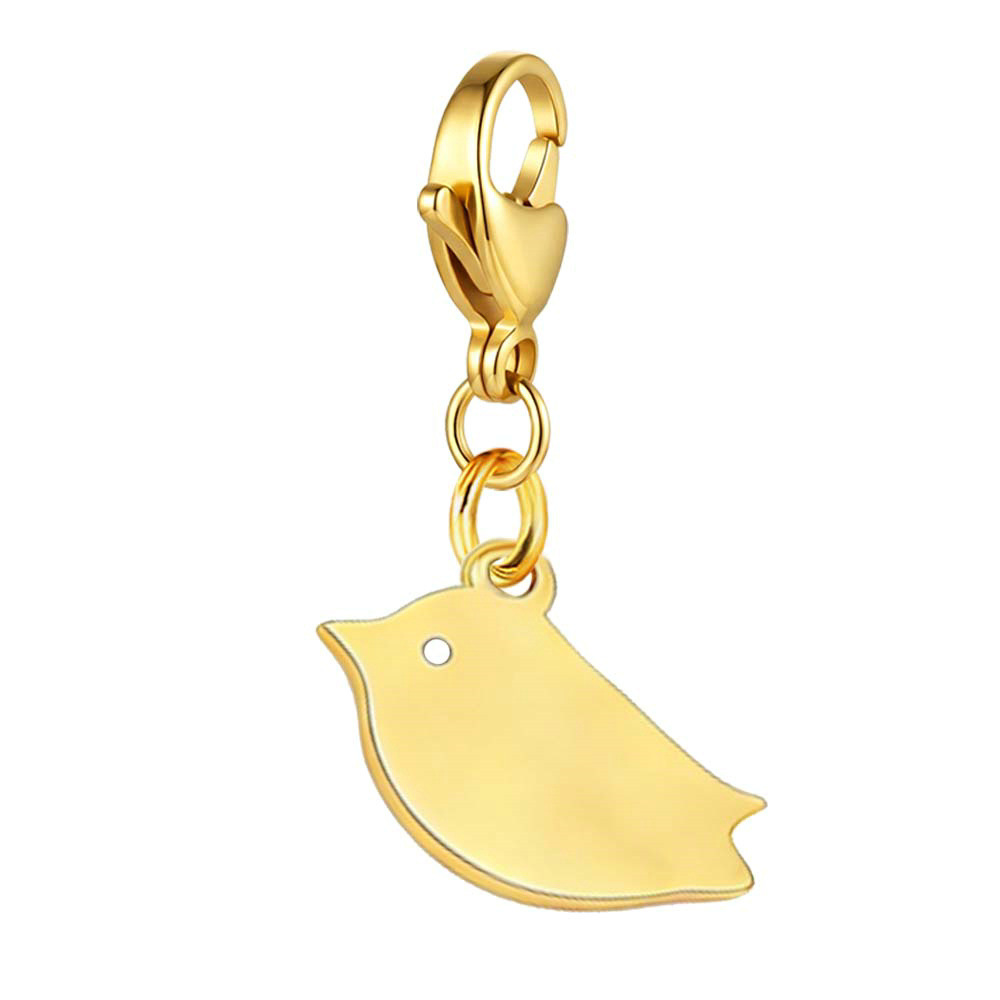 Gold and silver patterned lobster clasp small pendant, handmade DIY shoe pendant module, jewelry accessory wholesale.