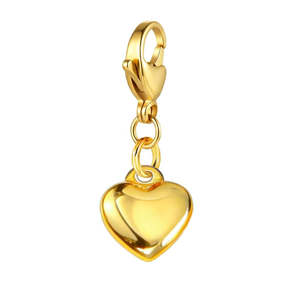 Gold and silver patterned lobster clasp small pendant, handmade DIY shoe pendant module, jewelry accessory wholesale.