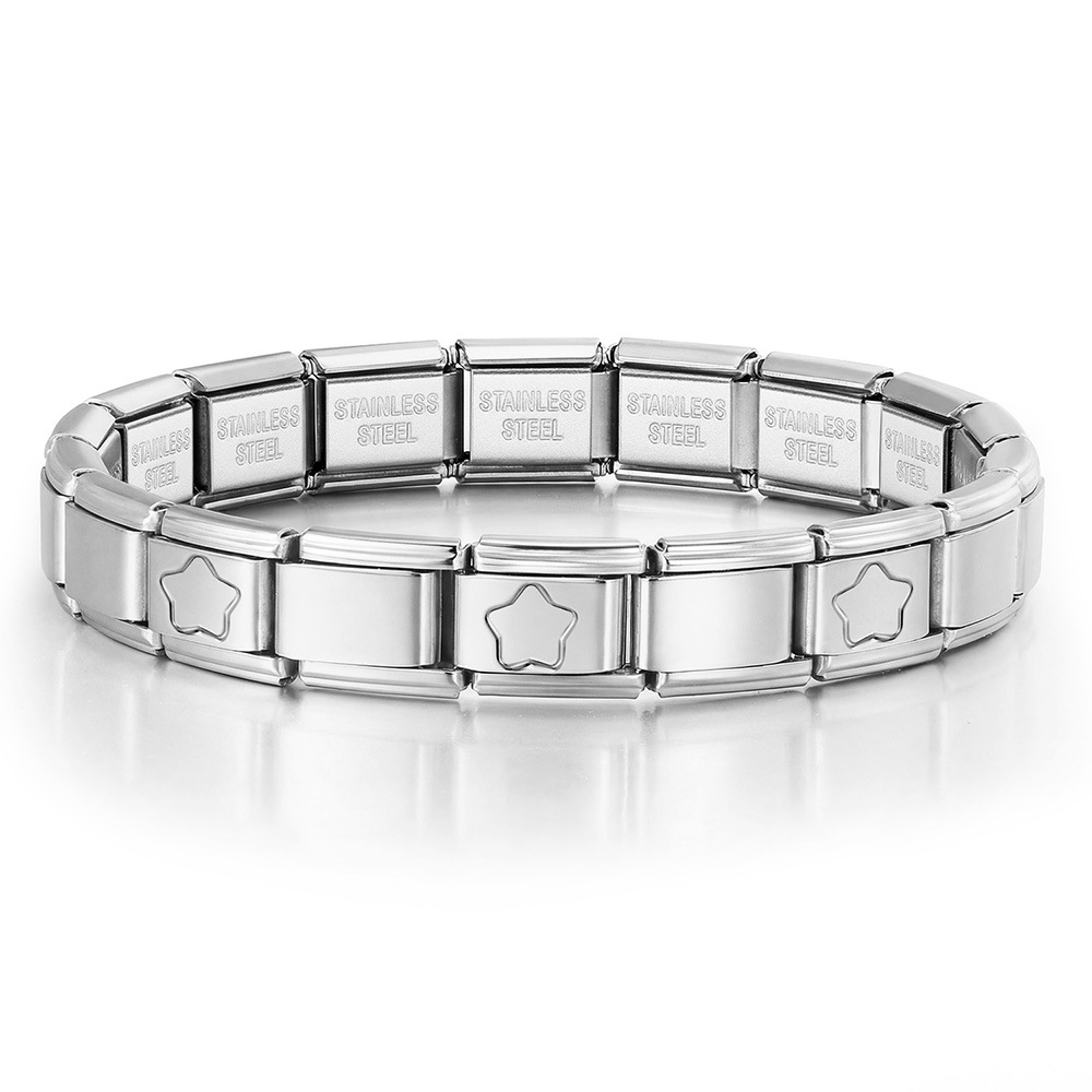 Five-pointed star series basic stainless steel DIY handmade splicing Italian modular bracelet watch strap chain