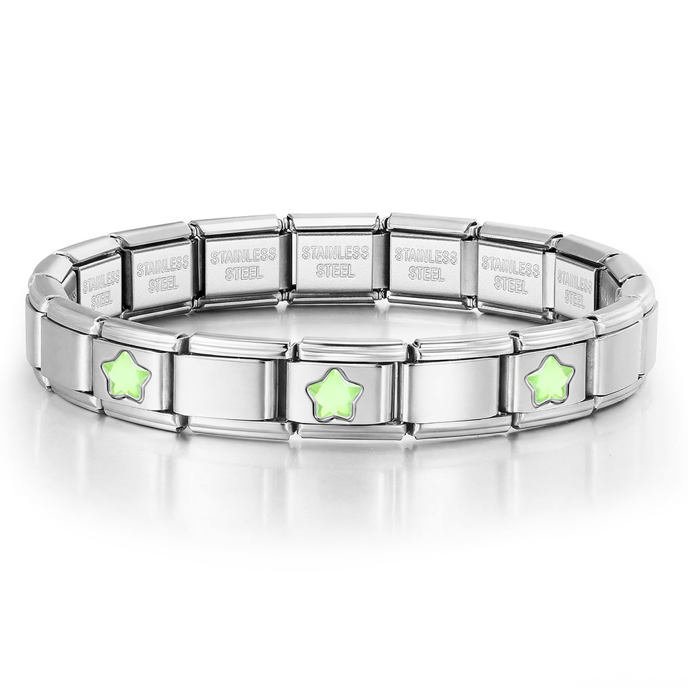Five-pointed star series basic stainless steel DIY handmade splicing Italian modular bracelet watch strap chain