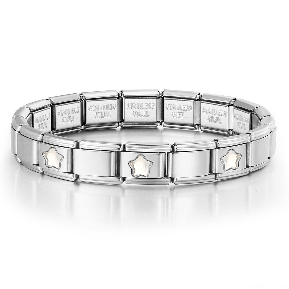 Five-pointed star series basic stainless steel DIY handmade splicing Italian modular bracelet watch strap chain