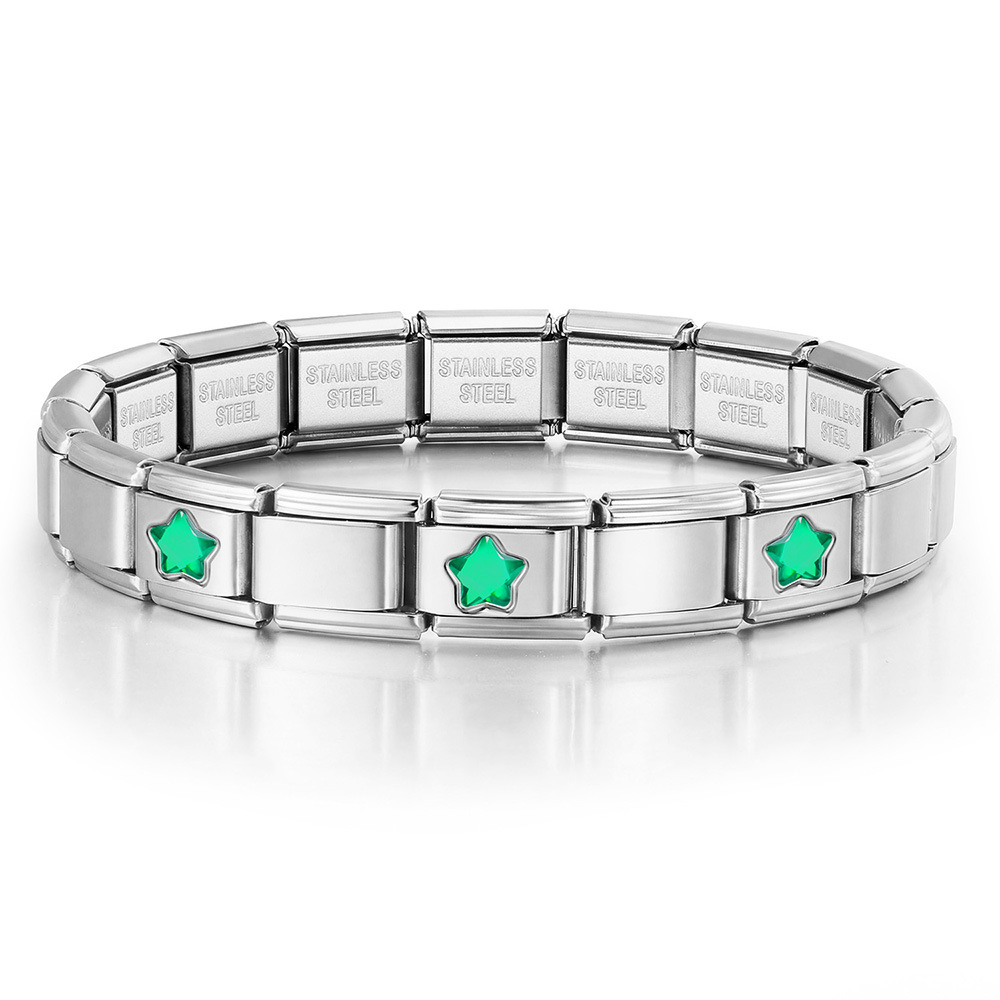 Five-pointed star series basic stainless steel DIY handmade splicing Italian modular bracelet watch strap chain