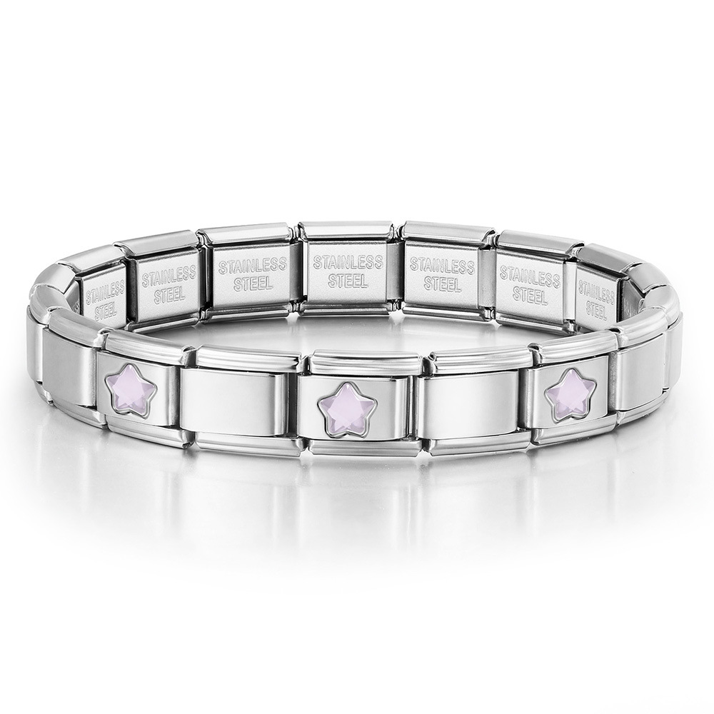 Five-pointed star series basic stainless steel DIY handmade splicing Italian modular bracelet watch strap chain