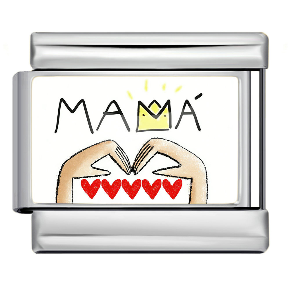 Mother's Day DIY Craft Modular Italian Assembly Bracelet with Detachable Stainless Steel Strap