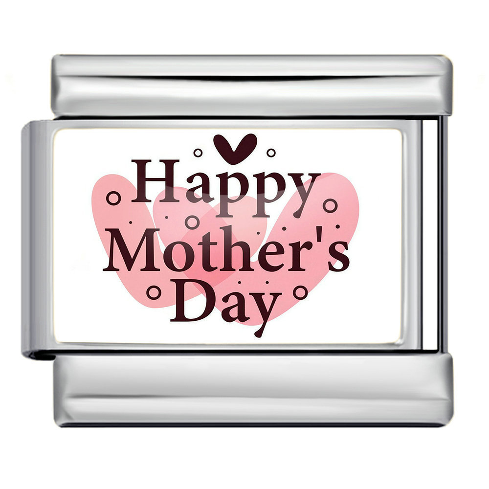 Mother's Day DIY Craft Modular Italian Assembly Bracelet with Detachable Stainless Steel Strap