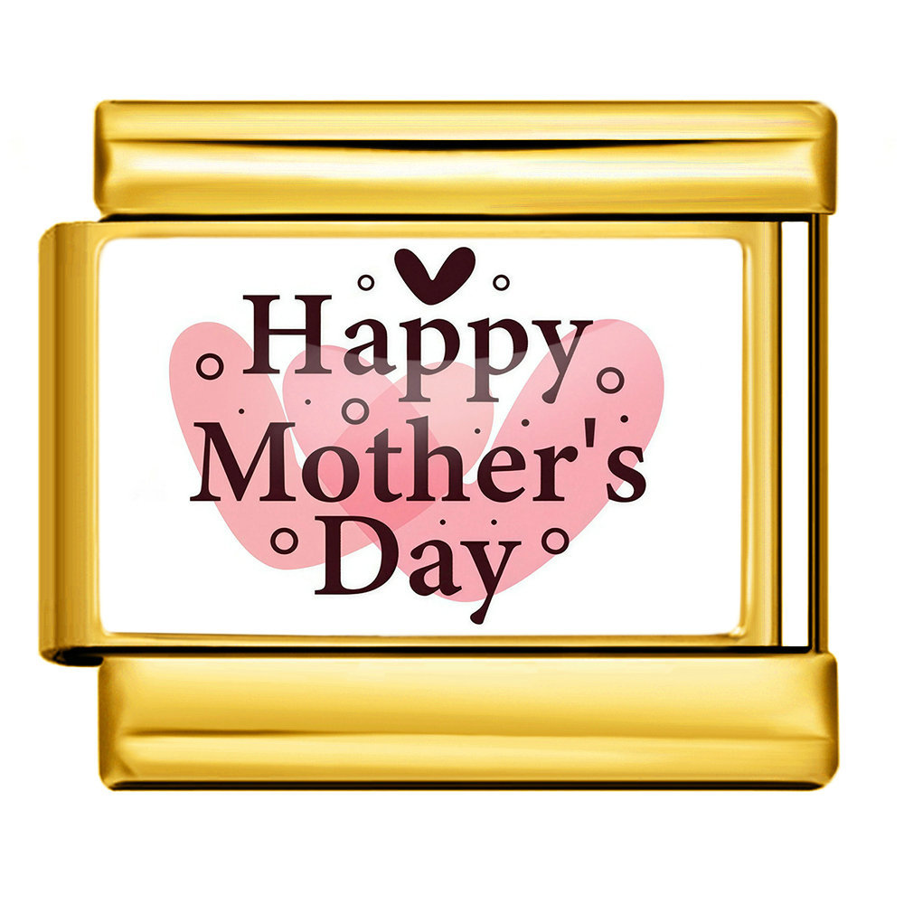 Mother's Day DIY Craft Modular Italian Assembly Bracelet with Detachable Stainless Steel Strap