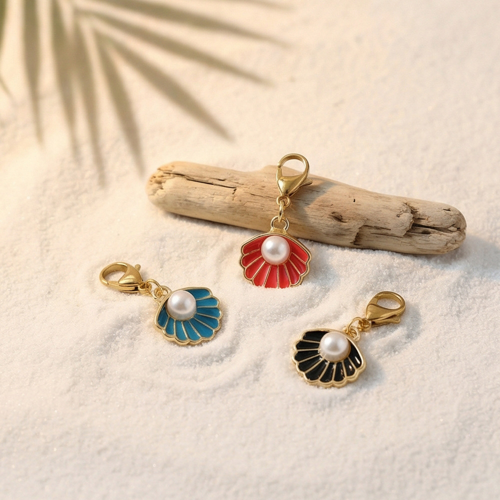 New pearl shell lobster clasp pendant DIY shoe module bracelet necklace multi-functional accessory jewelry