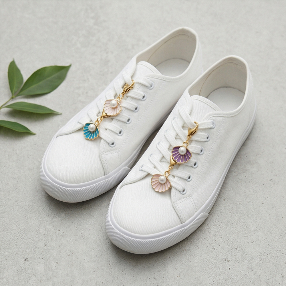 New pearl shell lobster clasp pendant DIY shoe module bracelet necklace multi-functional accessory jewelry