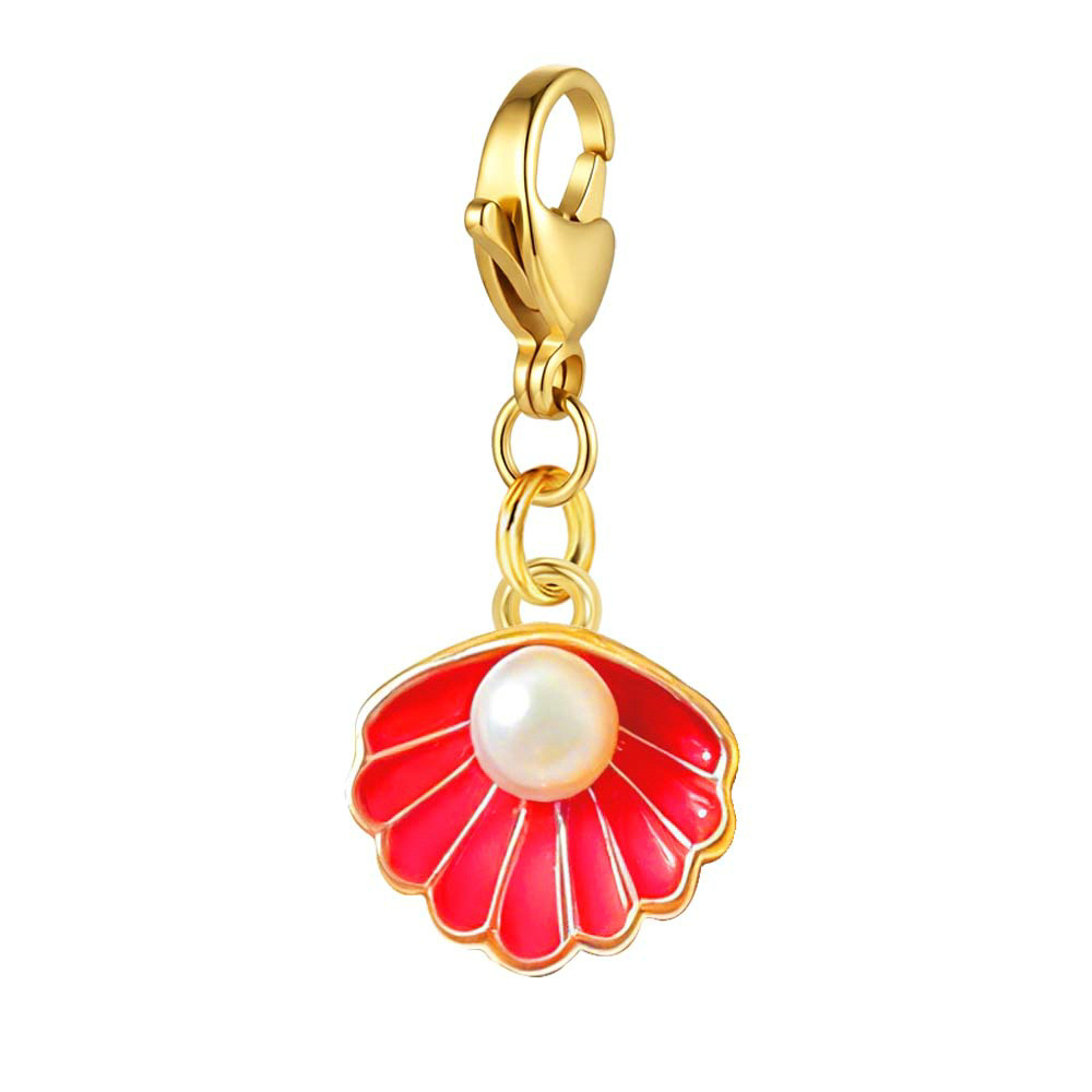 New pearl shell lobster clasp pendant DIY shoe module bracelet necklace multi-functional accessory jewelry