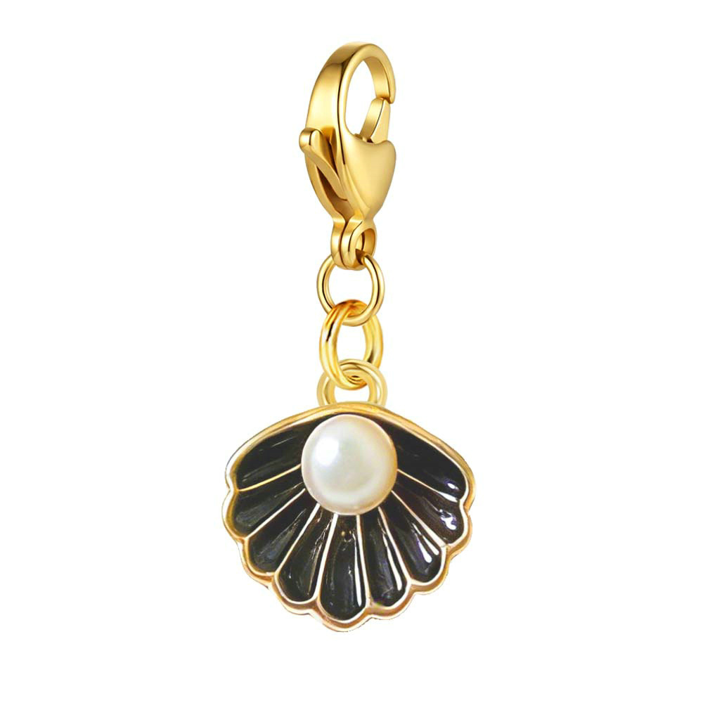 New pearl shell lobster clasp pendant DIY shoe module bracelet necklace multi-functional accessory jewelry