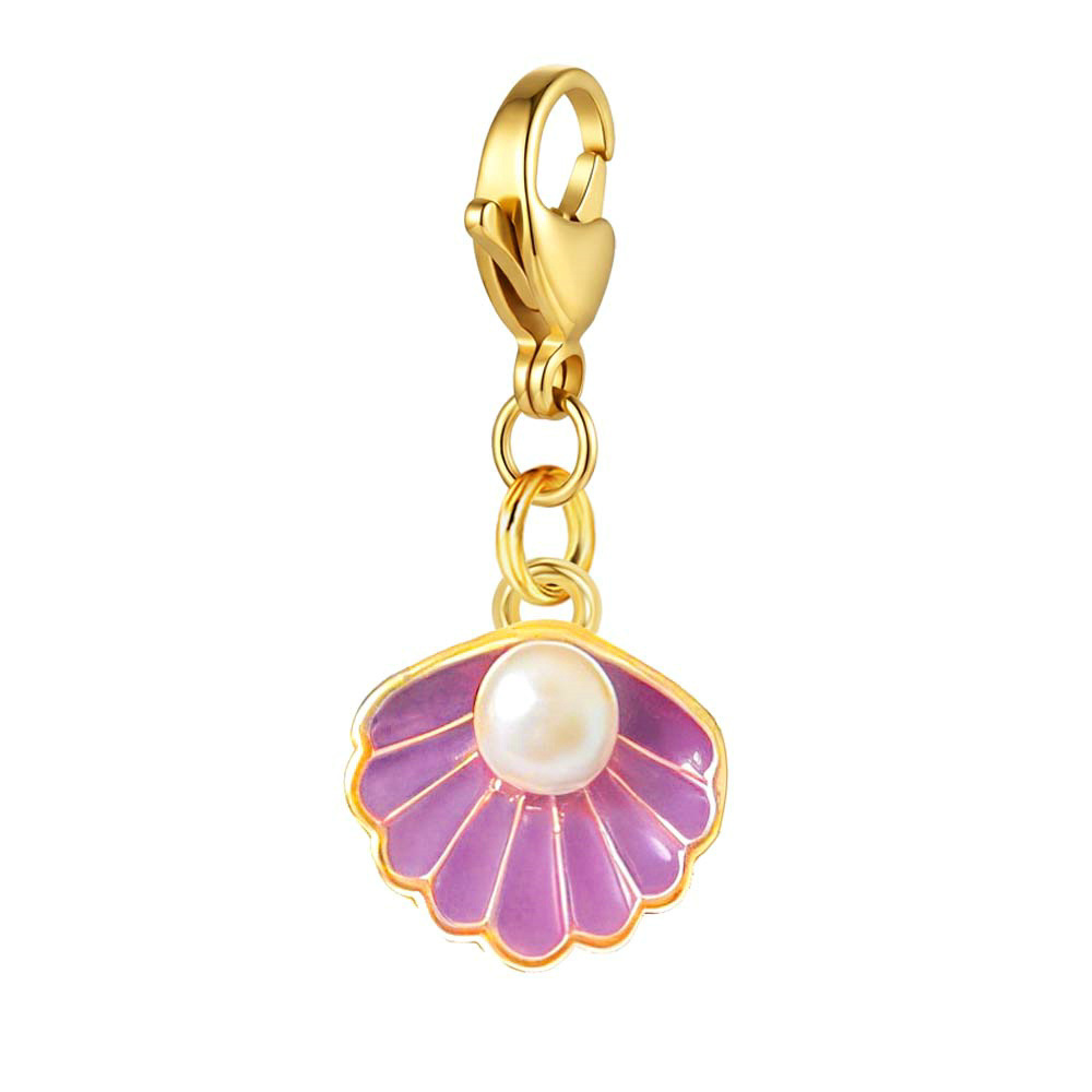 New pearl shell lobster clasp pendant DIY shoe module bracelet necklace multi-functional accessory jewelry