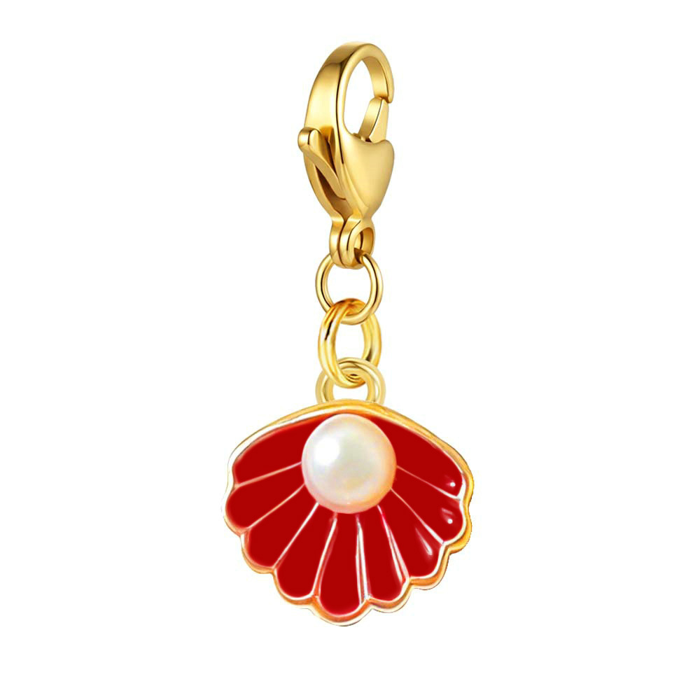 New pearl shell lobster clasp pendant DIY shoe module bracelet necklace multi-functional accessory jewelry