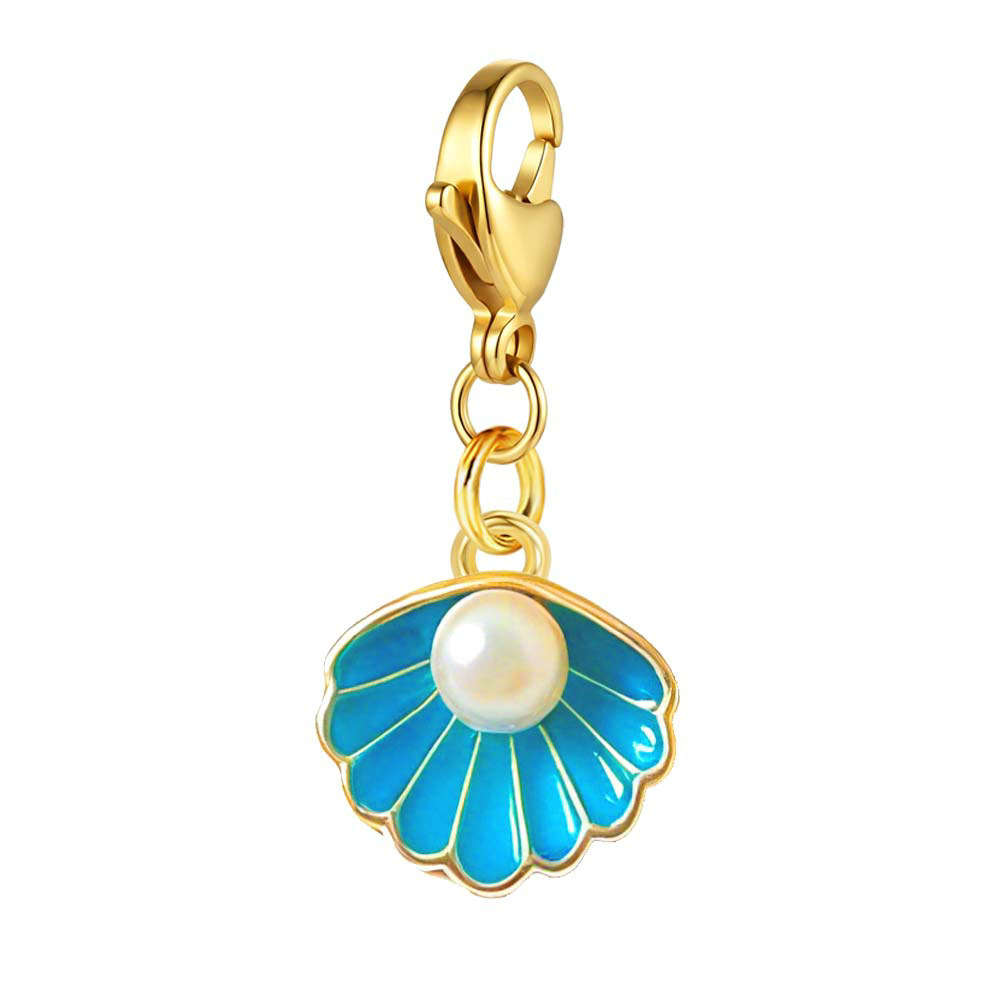 New pearl shell lobster clasp pendant DIY shoe module bracelet necklace multi-functional accessory jewelry