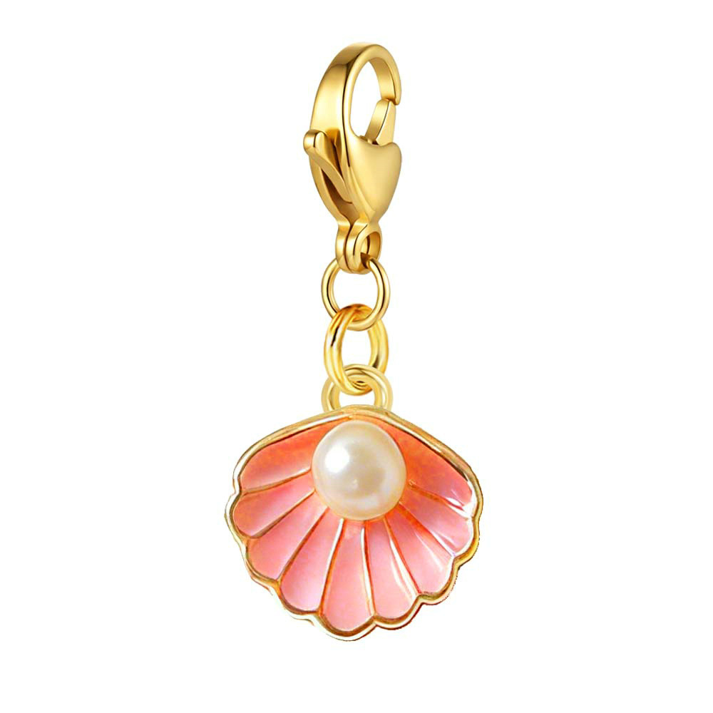 New pearl shell lobster clasp pendant DIY shoe module bracelet necklace multi-functional accessory jewelry