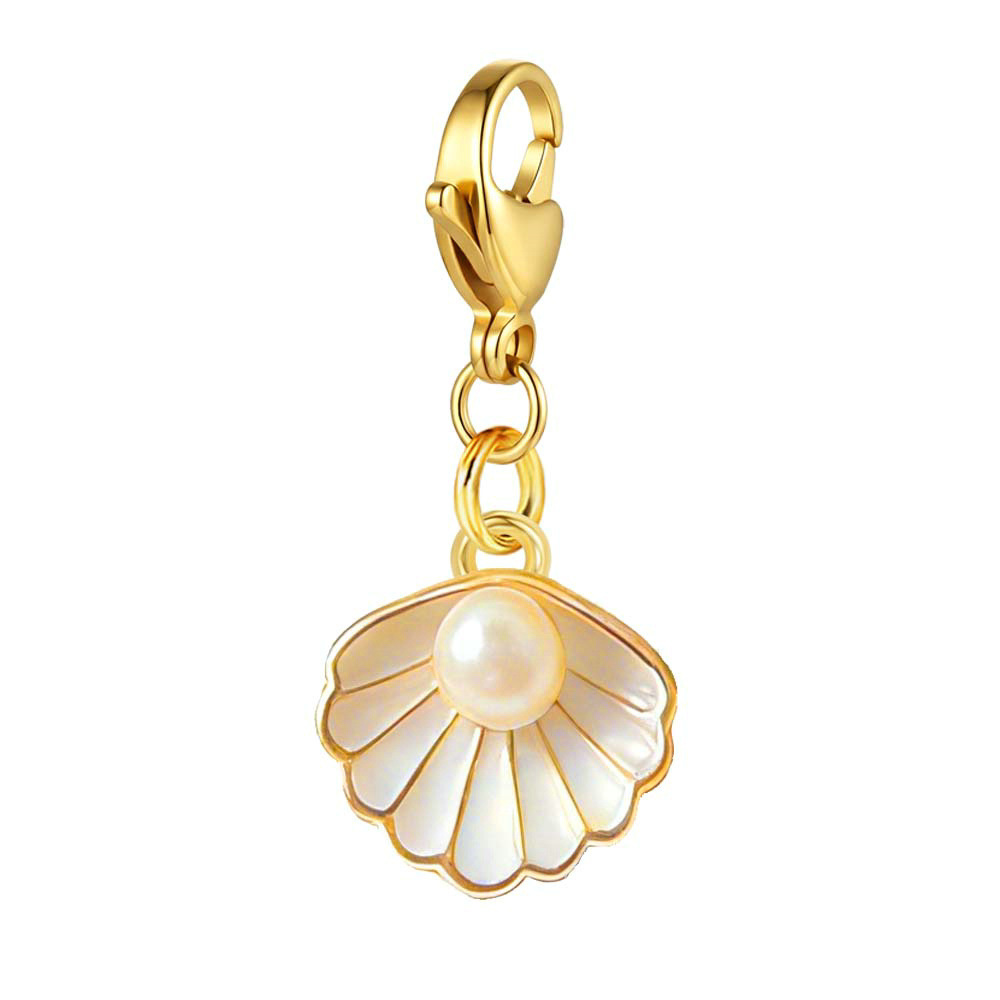 New pearl shell lobster clasp pendant DIY shoe module bracelet necklace multi-functional accessory jewelry
