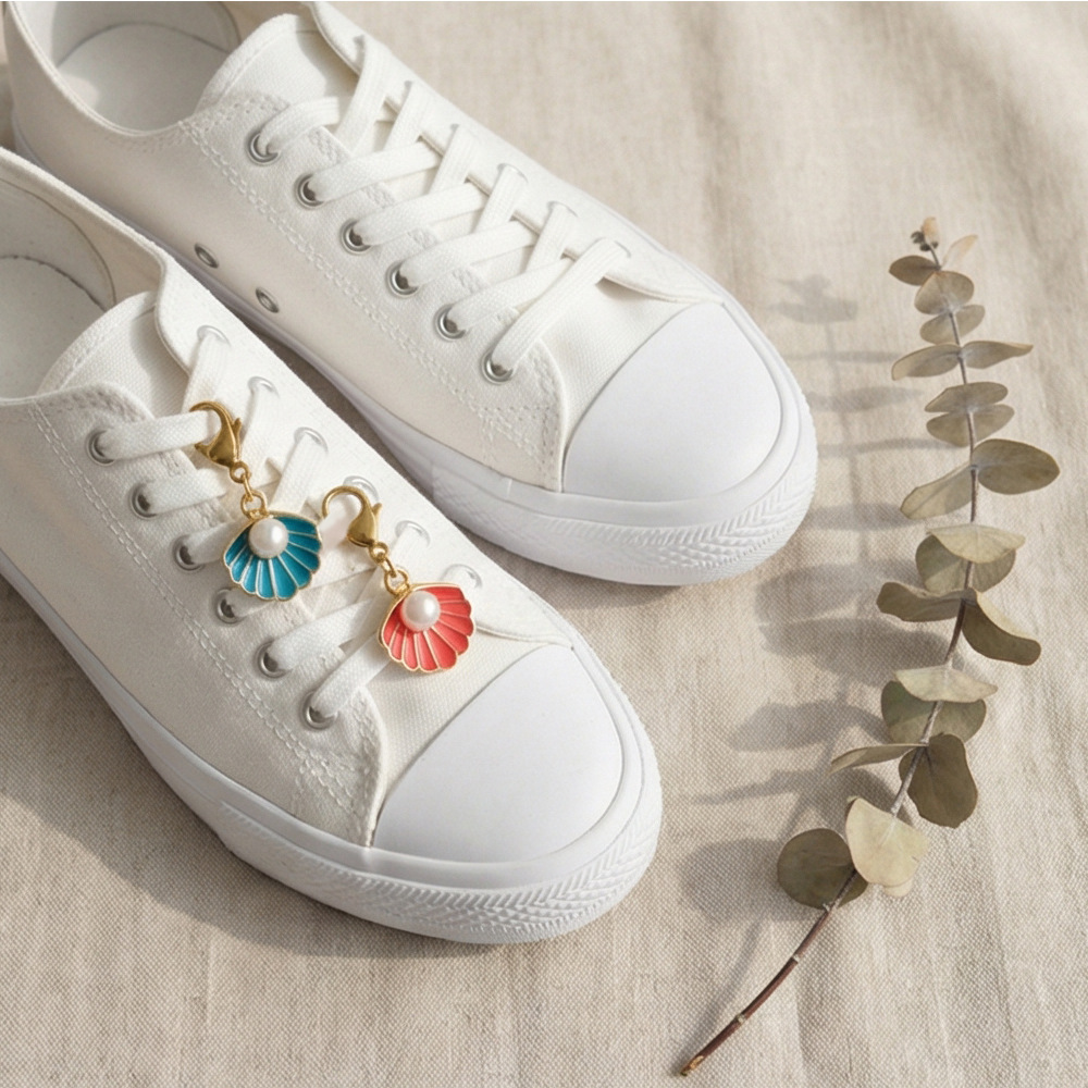 New pearl shell lobster clasp pendant DIY shoe module bracelet necklace multi-functional accessory jewelry