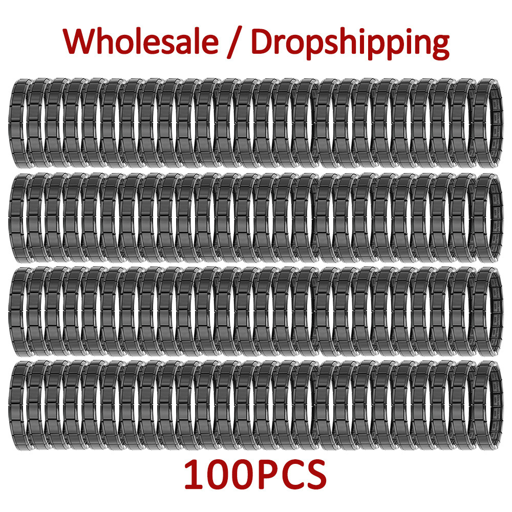 100 pieces wholesale basic smooth Italian modular bracelet DIY stainless steel watch strap chain module accessories