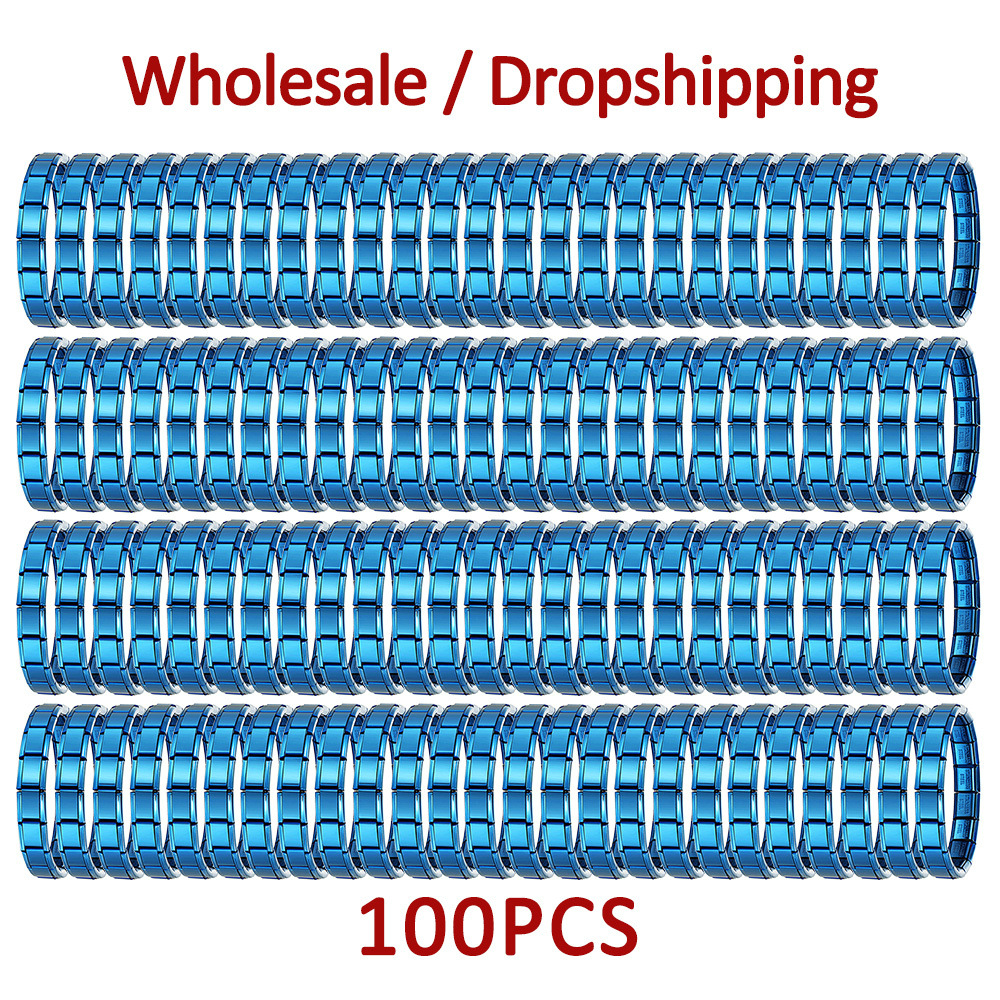 100 pieces wholesale basic smooth Italian modular bracelet DIY stainless steel watch strap chain module accessories