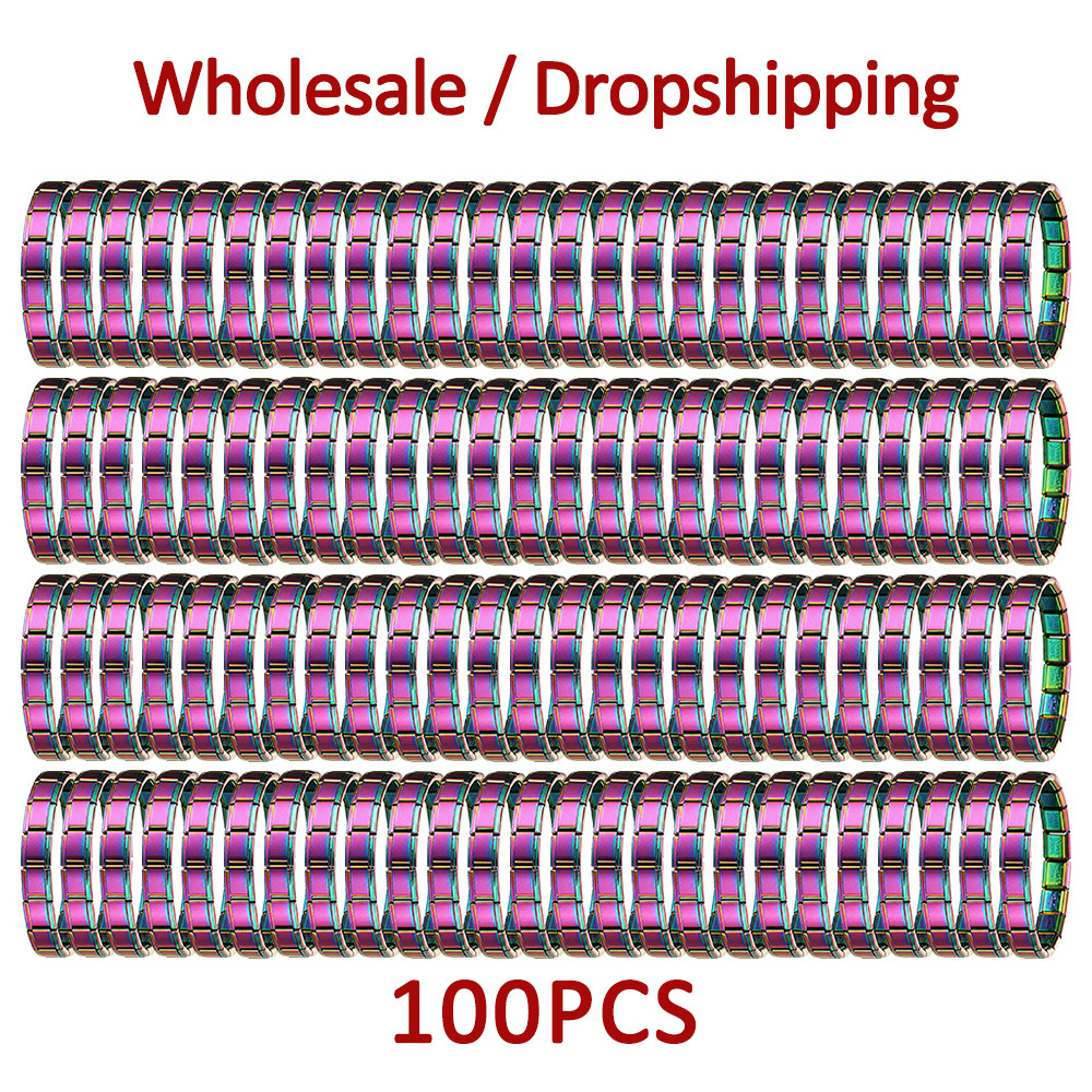 100 pieces wholesale basic smooth Italian modular bracelet DIY stainless steel watch strap chain module accessories