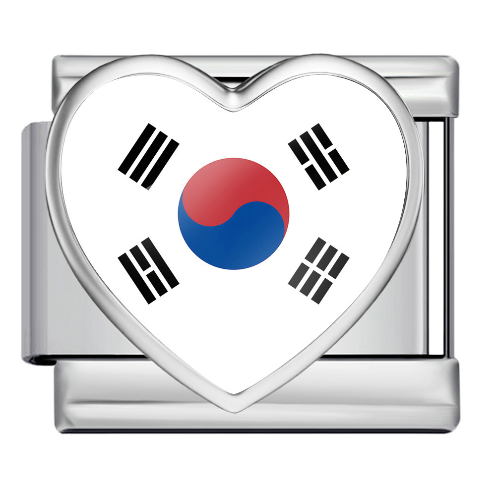 Heart-shaped Italian modular bracelet, multi-functional stainless steel DIY freely combinable modular accessories