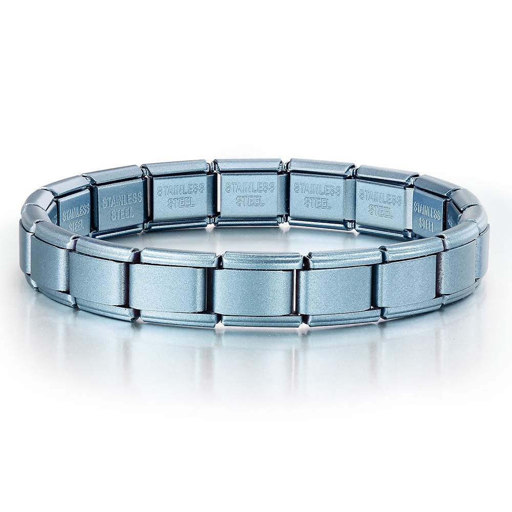 Stainless steel unisex handmade DIY Italian modular bracelet basic chain jewelry trendy accessories