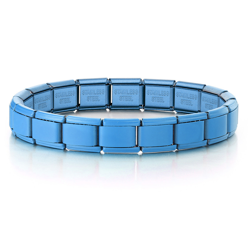 Stainless steel unisex handmade DIY Italian modular bracelet basic chain jewelry trendy accessories