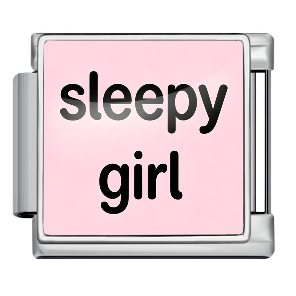 Goodnight Sweet Dreams Themed Modular Bracelet with English Lettering and Italian Style - DIY Personalized Jewelry
