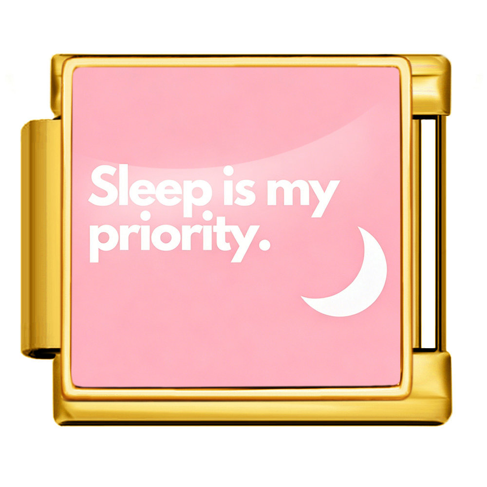 Goodnight Sweet Dreams Themed Modular Bracelet with English Lettering and Italian Style - DIY Personalized Jewelry