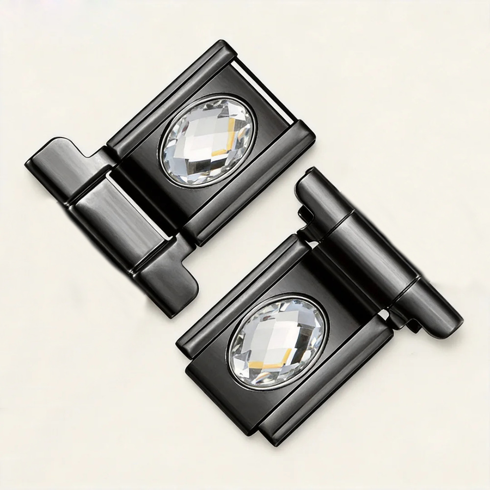 Black stainless steel oval zircon connector, multi-size Italian module bracelet DIY accessory