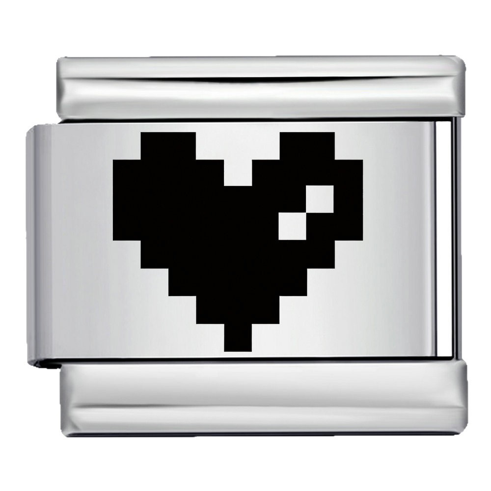 New retro pixel laser pattern stainless steel bracelet DIY free combination watch strap chain