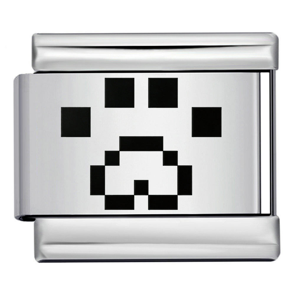 New retro pixel laser pattern stainless steel bracelet DIY free combination watch strap chain