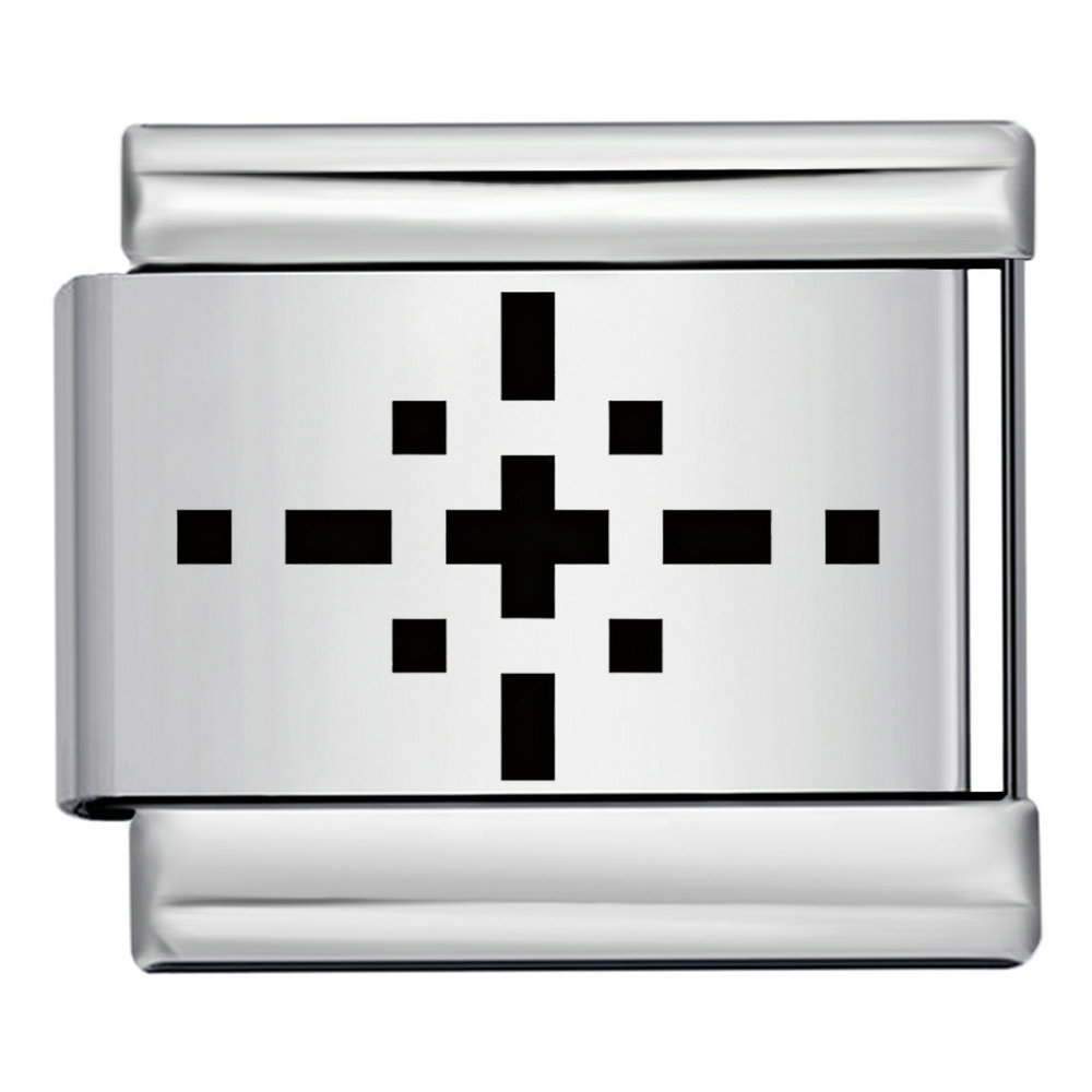 New retro pixel laser pattern stainless steel bracelet DIY free combination watch strap chain