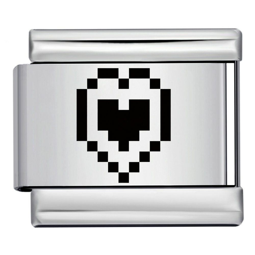 New retro pixel laser pattern stainless steel bracelet DIY free combination watch strap chain