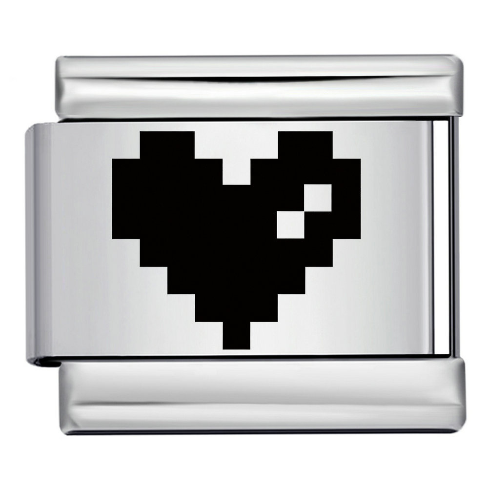 New retro pixel laser pattern stainless steel bracelet DIY free combination watch strap chain