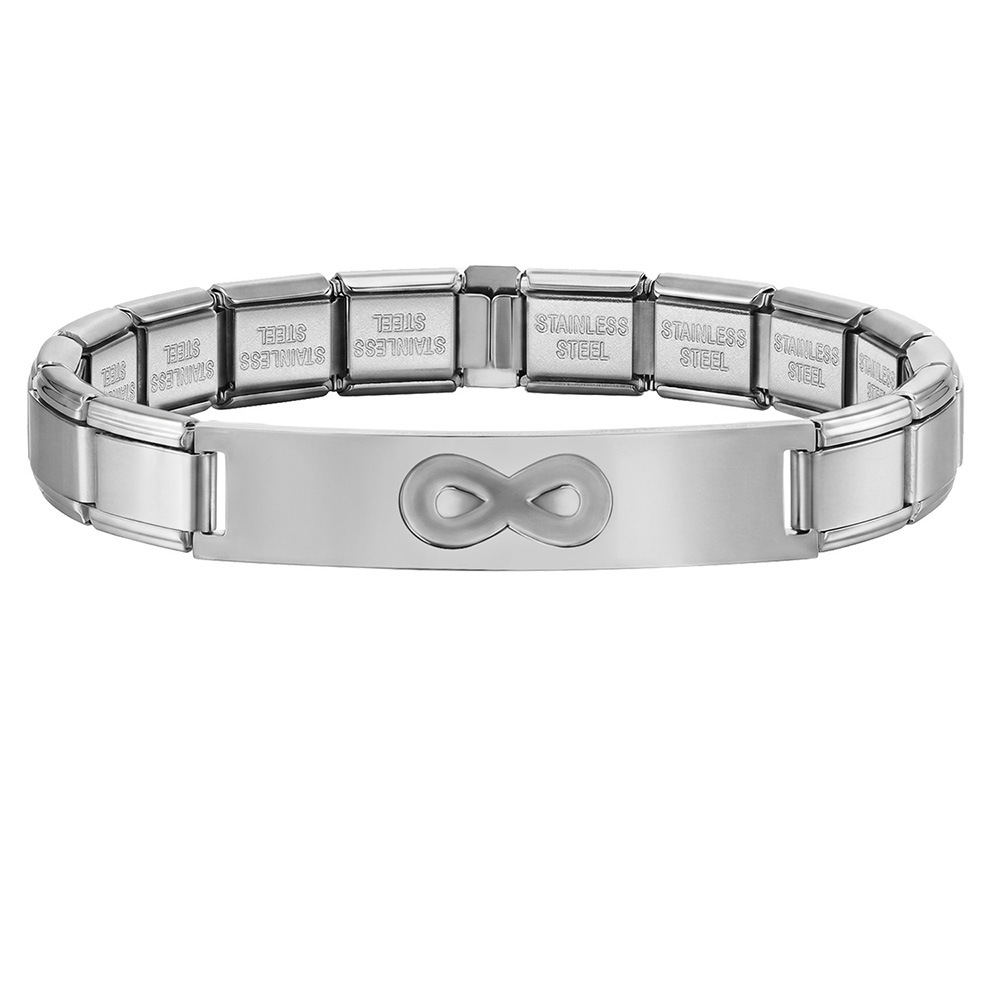 Gold and silver five-pointed star heart Italian modular bracelet, stainless steel, handmade DIY, detachable and combinable chain