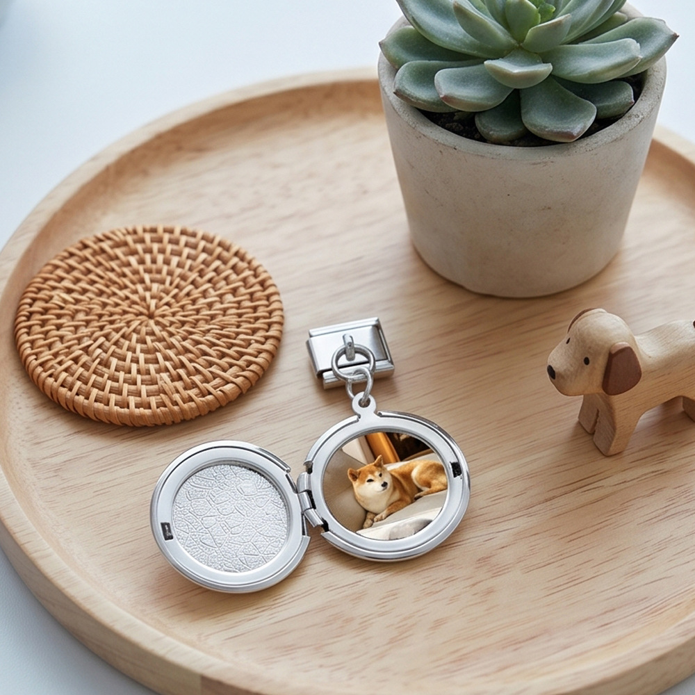 Openable heart-shaped photo pendant, personalized DIY picture photo stainless steel fashion splicing module
