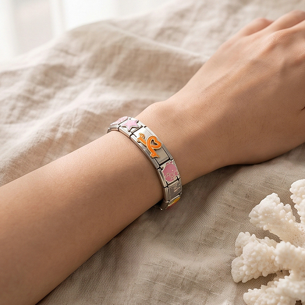 New underwater animal series Italian modular bracelet stainless steel DIY splicing accessories