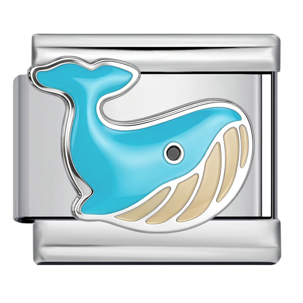 New underwater animal series Italian modular bracelet stainless steel DIY splicing accessories