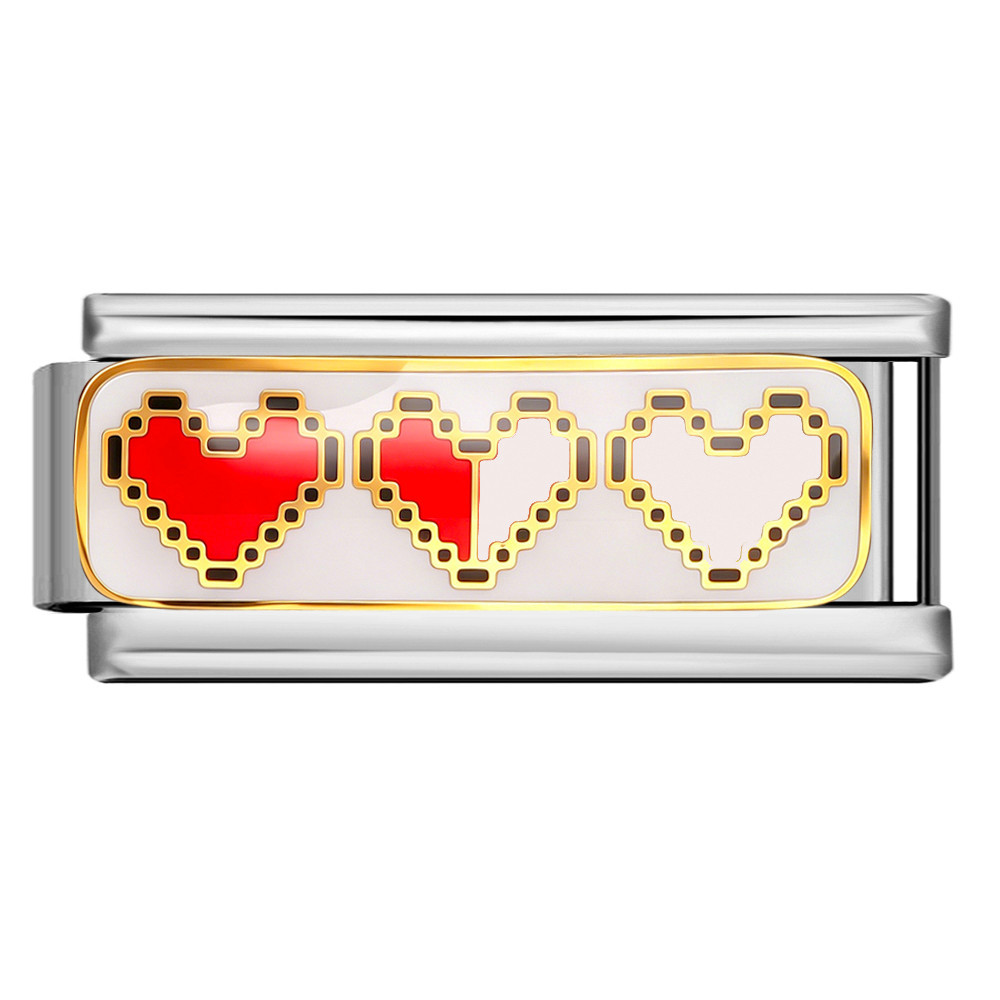 New fun battery slogan Italian modular bracelet, multi-functional stainless steel DIY detachable module